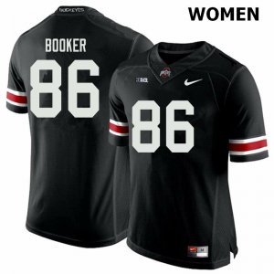 Women's Ohio State Buckeyes #86 Chris Booker Black Nike NCAA College Football Jersey August NZJ0344HW